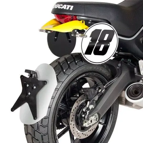 Markenware Barracuda Kotflügel silber passend für Ducati Scrambler 2015-2017