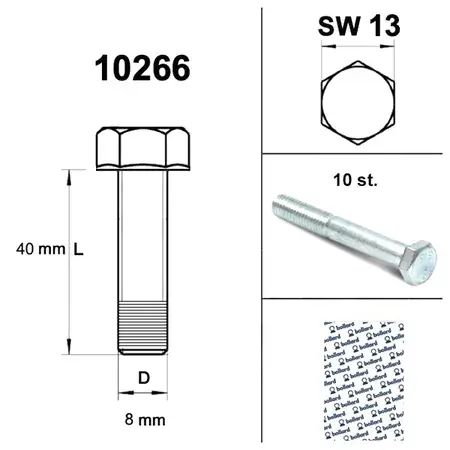 Schraube M8x40 verzinkt 8,8 (x10) Meistverkauft