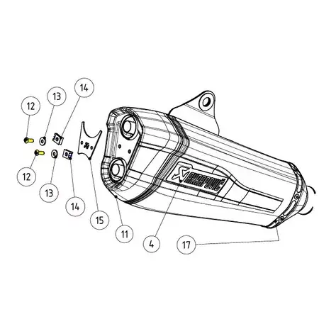 Neuheit Auspuffschraube Akrapovic P-FB127