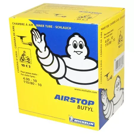 Markenprodukt Schlauch 10" 4.00 Michelin Airstop 10c3 90° Ventil