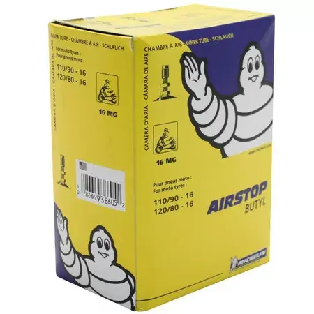 Schlauch 16" 110/90 Michelin Airstop 16mg TR4 Ventil Markenprodukt