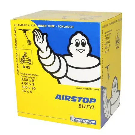 Direktkauf Schlauch 8" 3.50 4.00 Michelin Airstop 8b2 150° - 45° Ventil
