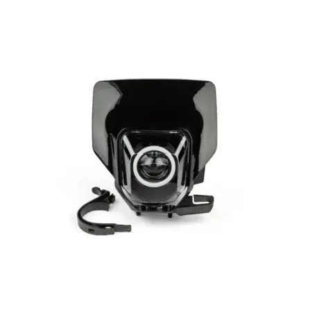 Markenware LED Enduro Scheinwerfer STR8 mit RGB Ring Typ Husqvarna schwarz