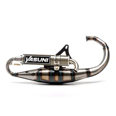 Auspuff Yasuni Scooter R Aramid ESD Minarelli stehend mit Straßenzulassung Aktuell