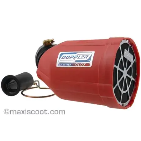 Rennluftfilter Doppler, Box rot, Filter schwarz, Grill chrom Garantierte Lieferung