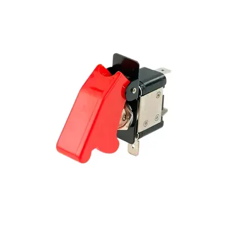 Kippschalter mit LED Tun‘R blau Deckel rot Sonderaktion