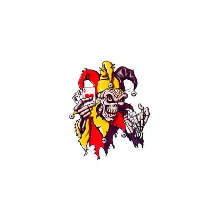 Aufkleber 8,2x6,9cm death joker Expressversand