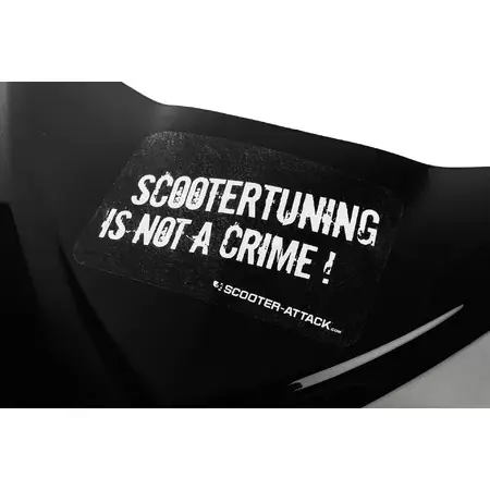 Preisreduziert Aufkleber Scootertuning is not a crime weiß