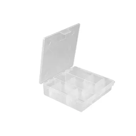 Kleinteilebox transparent mit Fächern 137x137x31mm universal Neue Ware