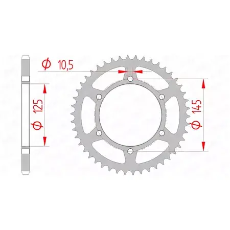 Kettenrad Afam Stahl 48 Zähne XTX 660 Preis Gesenkt