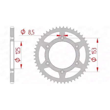 Neue Kollektion Kettenrad Afam Stahl 48 Zähne Honda CR / CRF / XR
