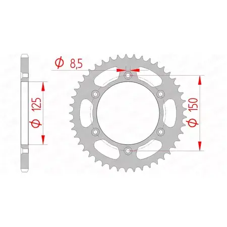 Mega-Angebot Kettenrad Afam Stahl 45 Zähne KTM / Husqvarna
