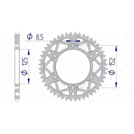 Kettenrad Afam Alu selbstreinigend Z50 Beta Heißes Angebot