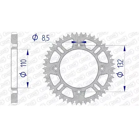 Rabatt Kettenrad Afam Alu selbstreinigend 428 / Z46 SX / TC 85