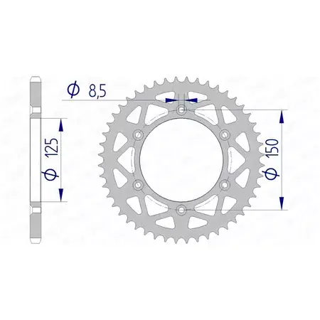 Neu Kettenrad Afam Alu 49 Zähne KTM / Husqvarna