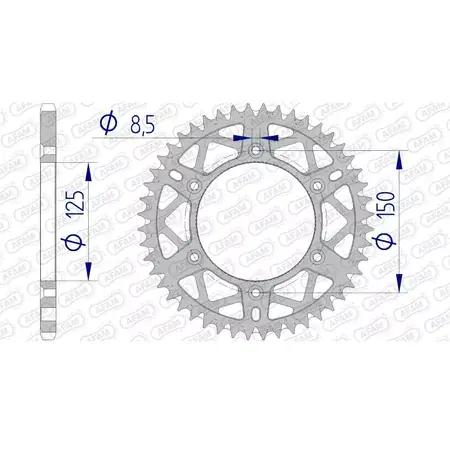 Aktuell Kettenrad Afam Alu 47 Zähne KTM