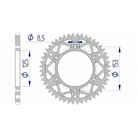 Expressversand Kettenrad Afam Alu selbstreinigend Z48 Honda CR / CRF / XR