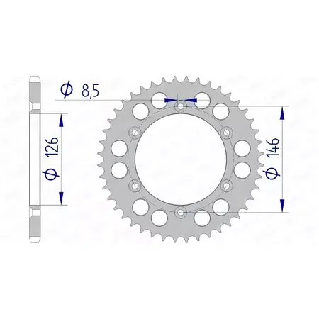 Kettenrad Afam Alu 45 Zähne Suzuki RM-Z 250 / 450 Schnäppchen