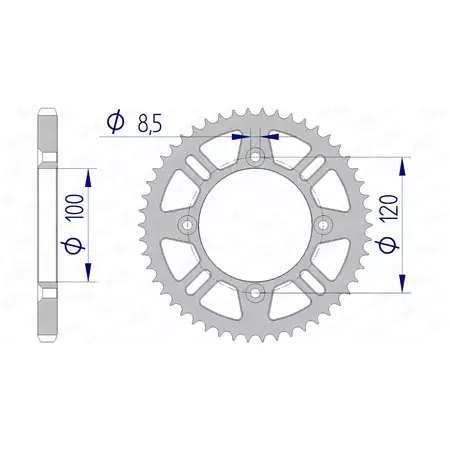Kettenrad Afam Alu 428 / 47 Zähne RM / YZ 85 Schnäppchen