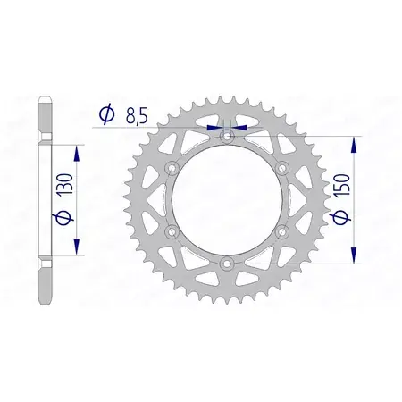 Kettenrad Afam Alu 52 Zähne Yamaha YZ / YZF Schnäppchen