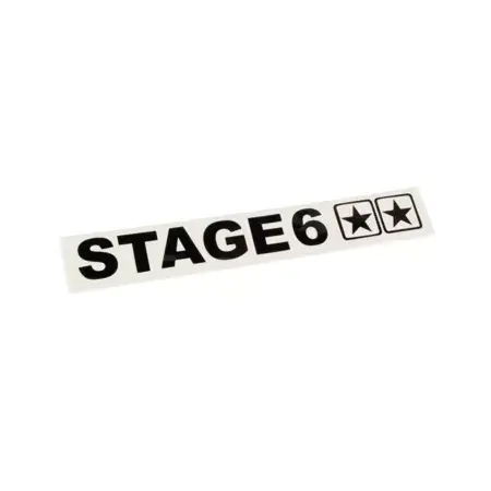 Aufkleber geplottet Stage6 110x33mm schwarz Preisknaller
