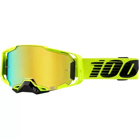 Ausverkauf Crossbrille 100% Armega Nuclear Citrus gold verspiegelt