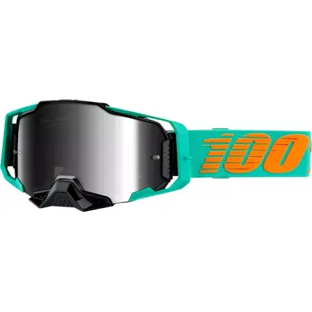 Letzte Chance Crossbrille 100% Armega Clark silber verspiegelt Flash