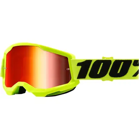 Crossbrille 100% Strata 2 gelb / rot verspiegelt Must-Have