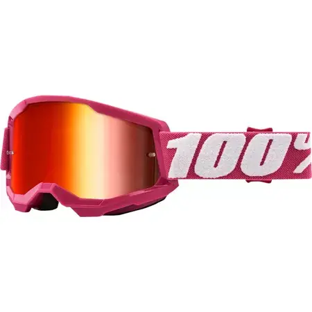 Versand Am Gleichen Tag Crossbrille 100% Strata 2 FLETCHER rot verspiegelt