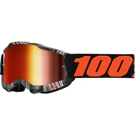 Garantierte Lieferung Crossbrille 100% Accuri 2 Kids GEOSPACE rot verspiegelt