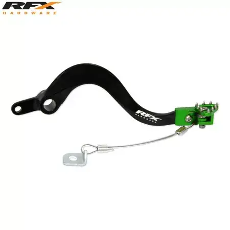 Bremspedal RFX Pro klappbar schwarz / grün Kawasaki KXF 250 / 450 Geprüft