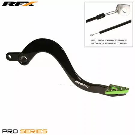 Sofort Bestellen Bremshebel / Bremspedal RFX Pro standard schwarz / grün Kawasaki KX 125