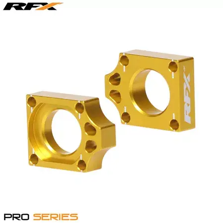 Nur Heute Kettenspanner / Achsblöcke RFX Pro gelb Suzuki RM-Z 250 / 450
