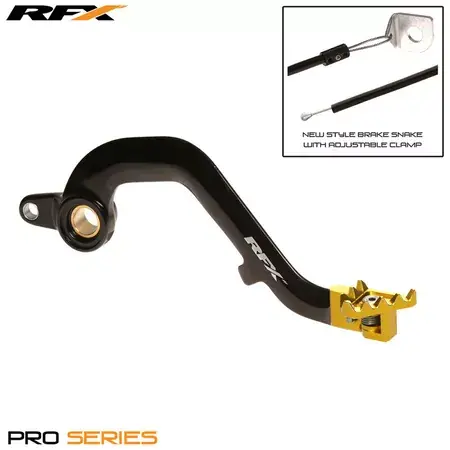 Bremspedal RFX Pro klappbar schwarz / gelb Suzuki RM 250 Abverkauf