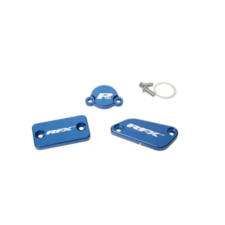 Abdeckung Brems- / Kupplungszylinder RFX Pro blau KTM SX 65 / 85 (Brembo Bremse + Magura Kupplung) Letzte Chance