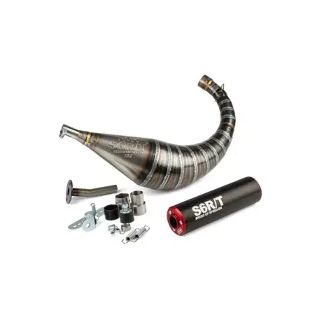 Auspuff Stage6 R/T 70 - 80ccm schwarz / rot AM6 Sonderaktion