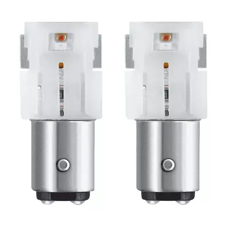 Sofort Bestellen Birne LED P21/5W 12V - 1,4W BAY15D Osram LEDriving rot (X2)